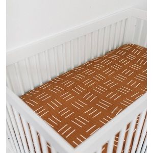Mebe Baby mustard muslin crib sheet